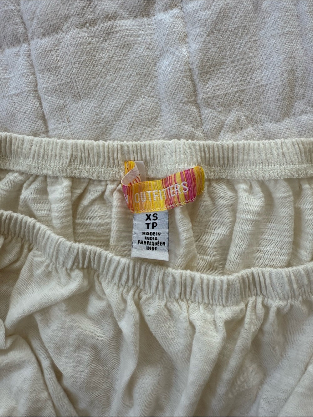 Cream Smocked Bandeau Tube Top - Picture 2 of 2